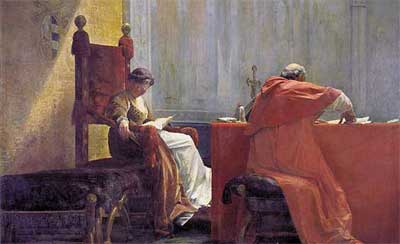 Alfonso de Este y su esposa Lucrecia Borgia, Museo Schifanoia (Ferrara).